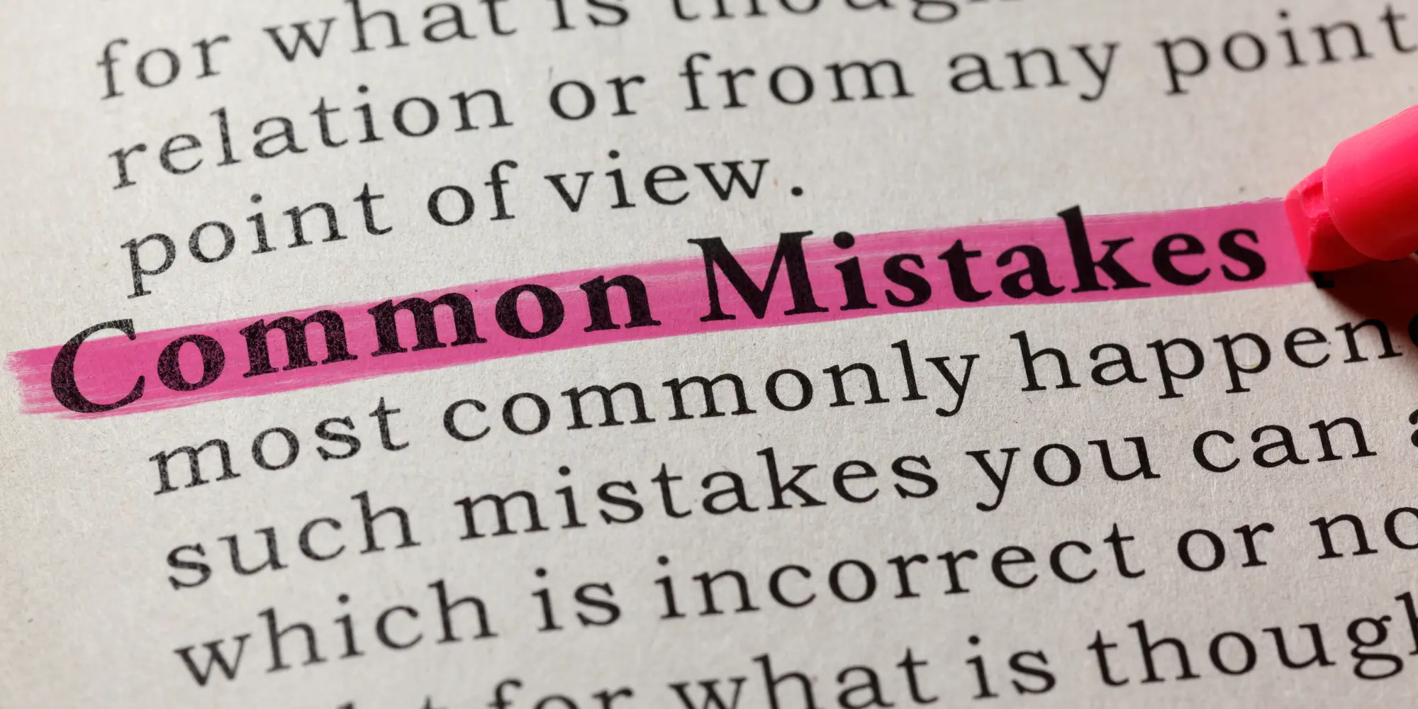 Common Website Mistakes